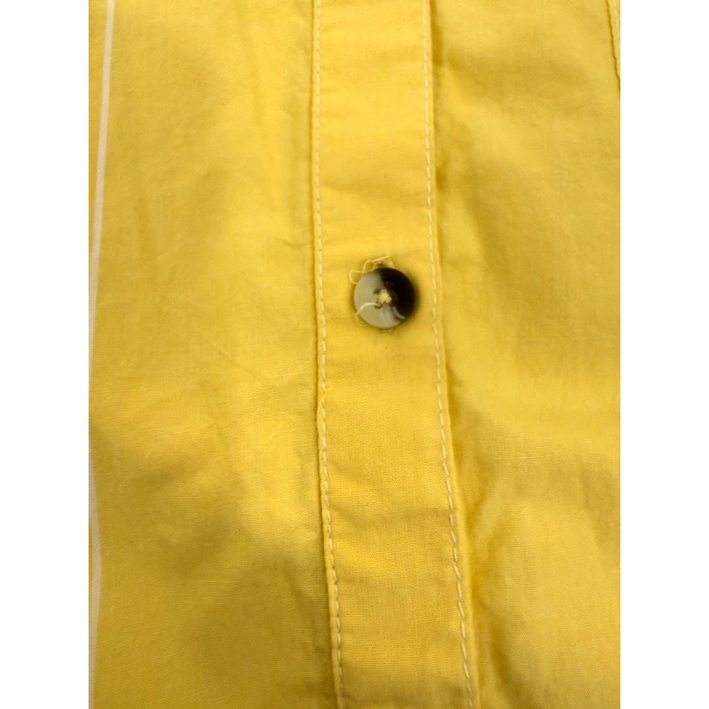 We The Free Urban Outfitters Yellow Striped Button Down Shirt Oversize Womens M - Picture 9 of 12